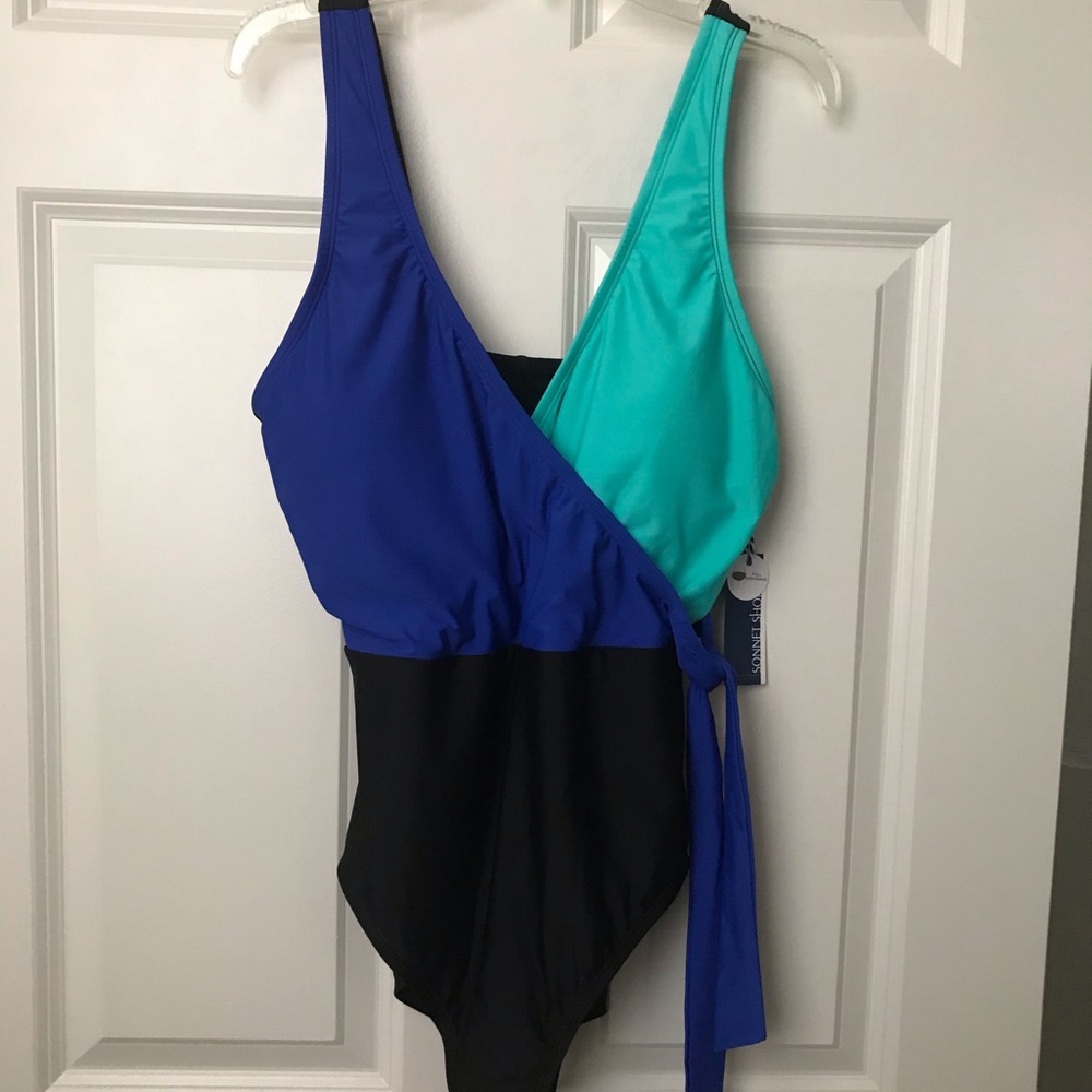Blue/Green/Black Bathing Suit